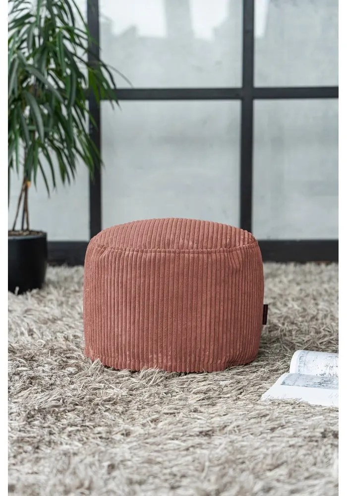 Puof a sacco marrone con rivestimento in velluto a coste Mini – SLOWDOWN