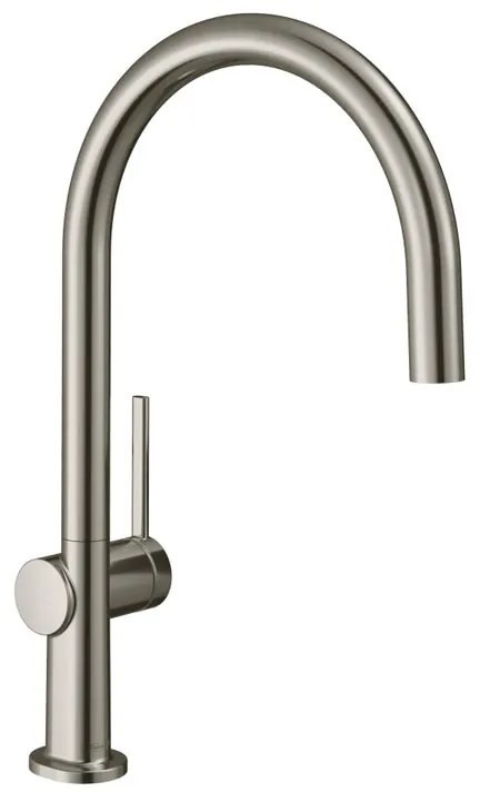 Rubinetto da cucina a collo di cigno Talis M54 argento pvd satinato HANSGROHE