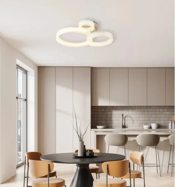 Globo 48046D4 - Plafoniera LED ZARA LED/24W/230V 3000K 40,5x51 cm