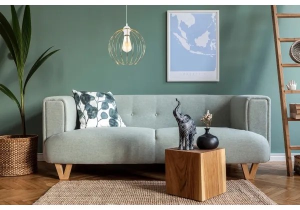 Lampadario a sospensione con filo MATT 1xE27/60W/230V bianco/oro