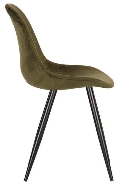 Sedie da pranzo in velluto cachi in set di 2 Capri - LABEL51