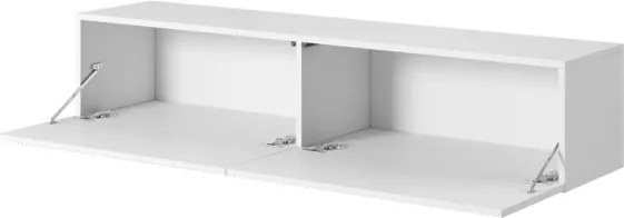 Mobile TV Sospeso 140 Cm Cannettato 2 Ante Bianco Opaco Bali
