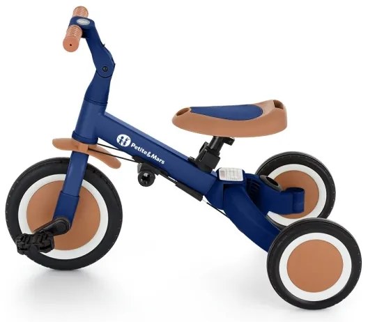 PETITE&amp;MARS - Triciclo per bambini 5in1 TURBO Enigmatic Blue