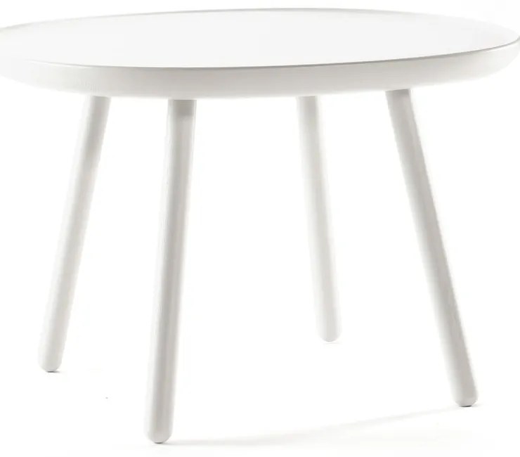 Tavolo in legno massiccio bianco, ø 64 cm Naïve - EMKO