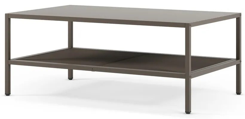 Tavolino da salotto grigio in metallo 60x100 cm Fayna – Marckeric