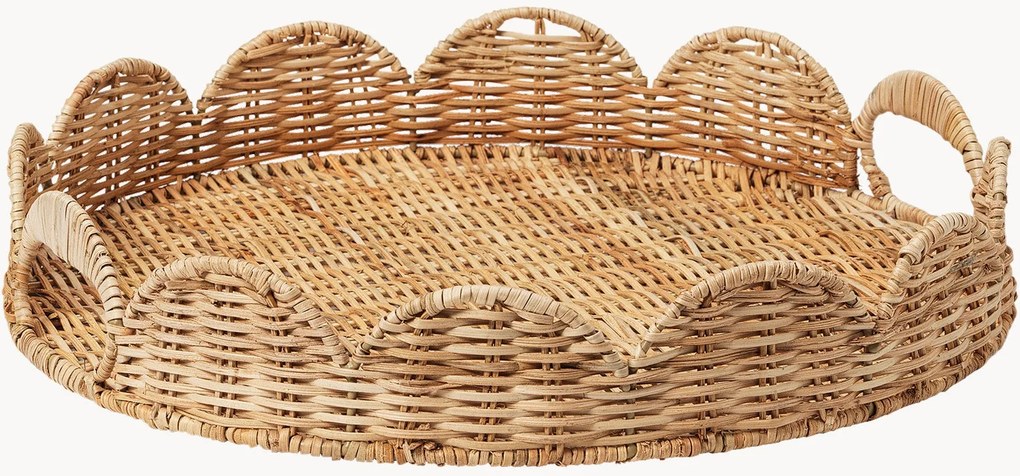 Vassoio decorativo in rattan fatto a mano Round