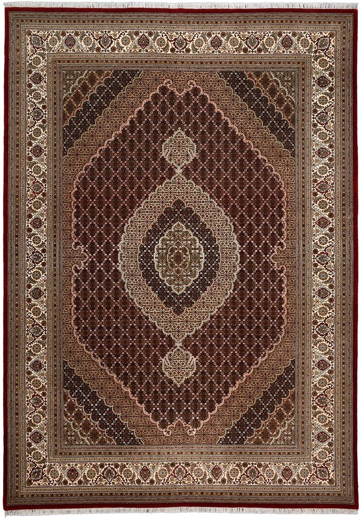 Tabriz Tappeto 250x350 Blu (Indian) Annodato A Mano