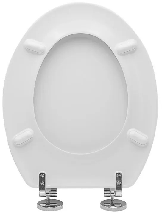 Copriwater per wc anziani in termoindurente bianco cerniere regolabili