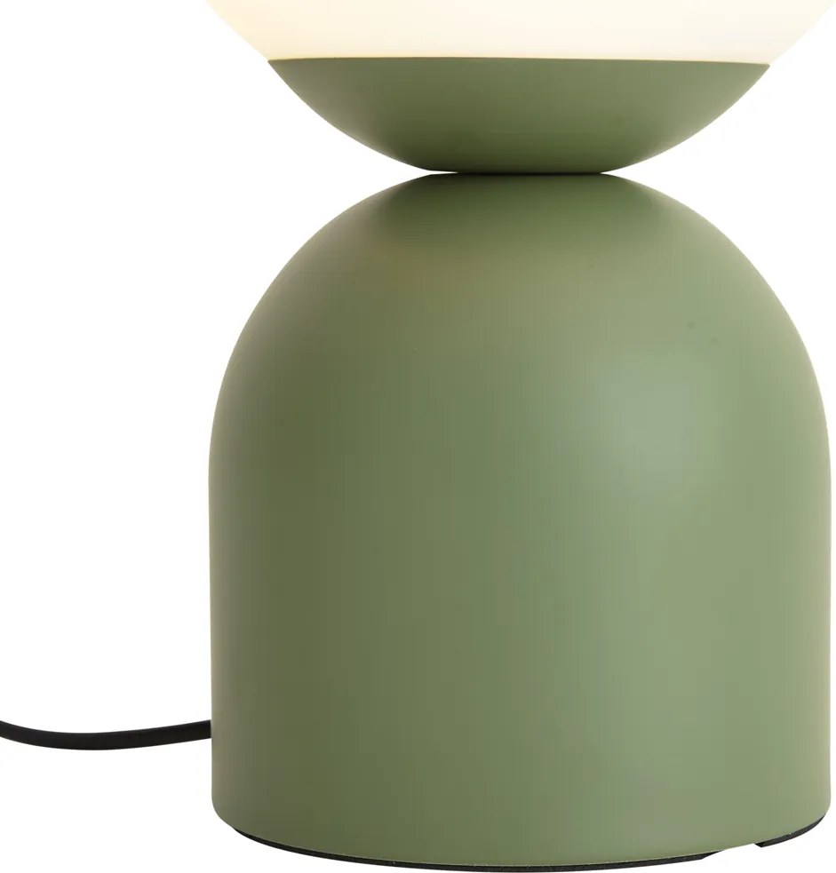 Lampada da tavolo Hotel Chic verde con vetro opalino - Pallon Trend