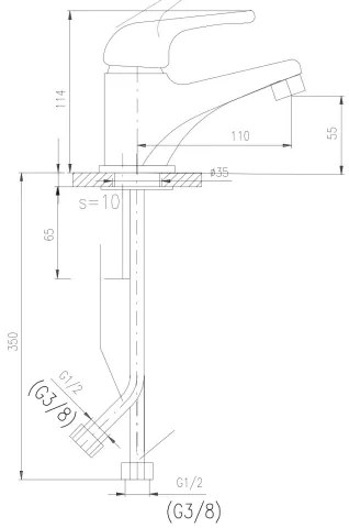 RAV Slezák SAJ026.0 - Miscelatore per lavabo JUNIOR 11,4 cm rosso/giallo