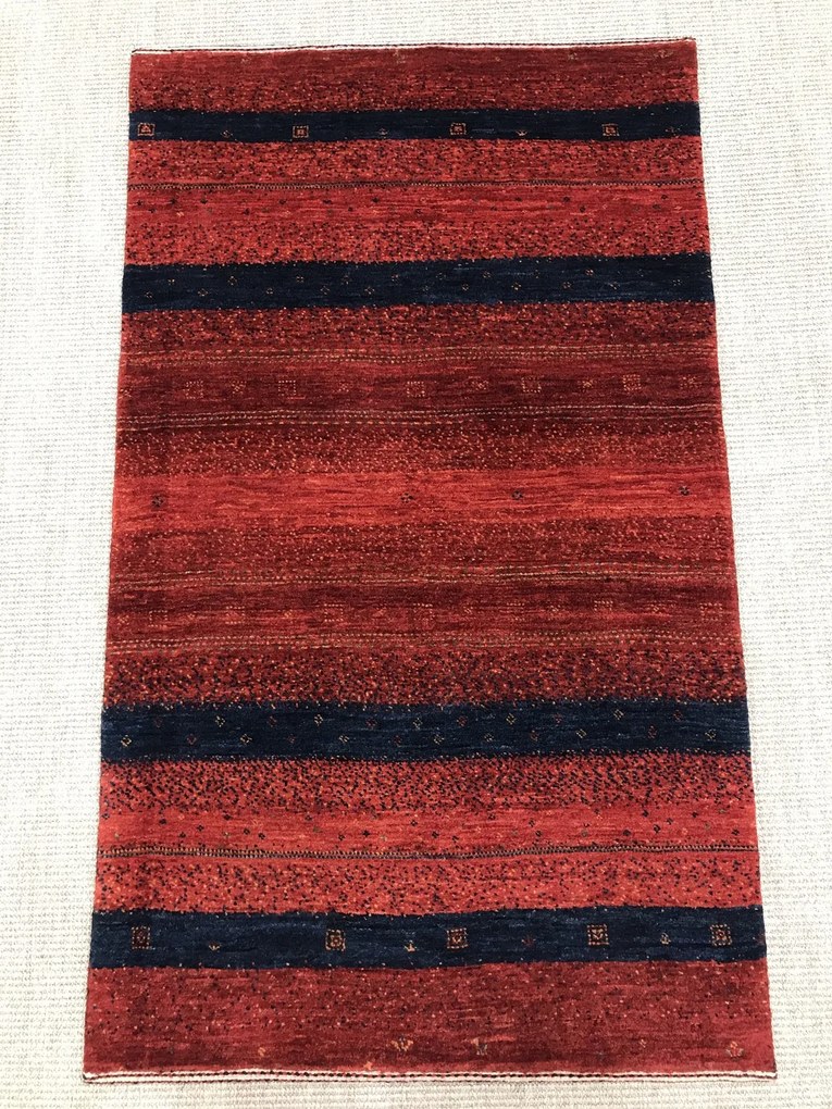Loribaft Tappeto 80 x 130 Rosso (Iran) Annodato A Mano