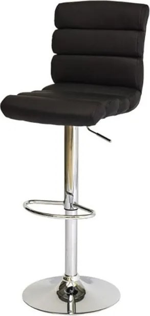 Sgabello da bar imbottito C-617 in nero - H 99 cm