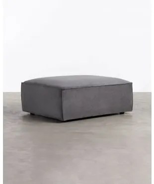 Moduli per Divano in Velluto a Coste Kilhe Grigio Graphite & Pouf - The Masie