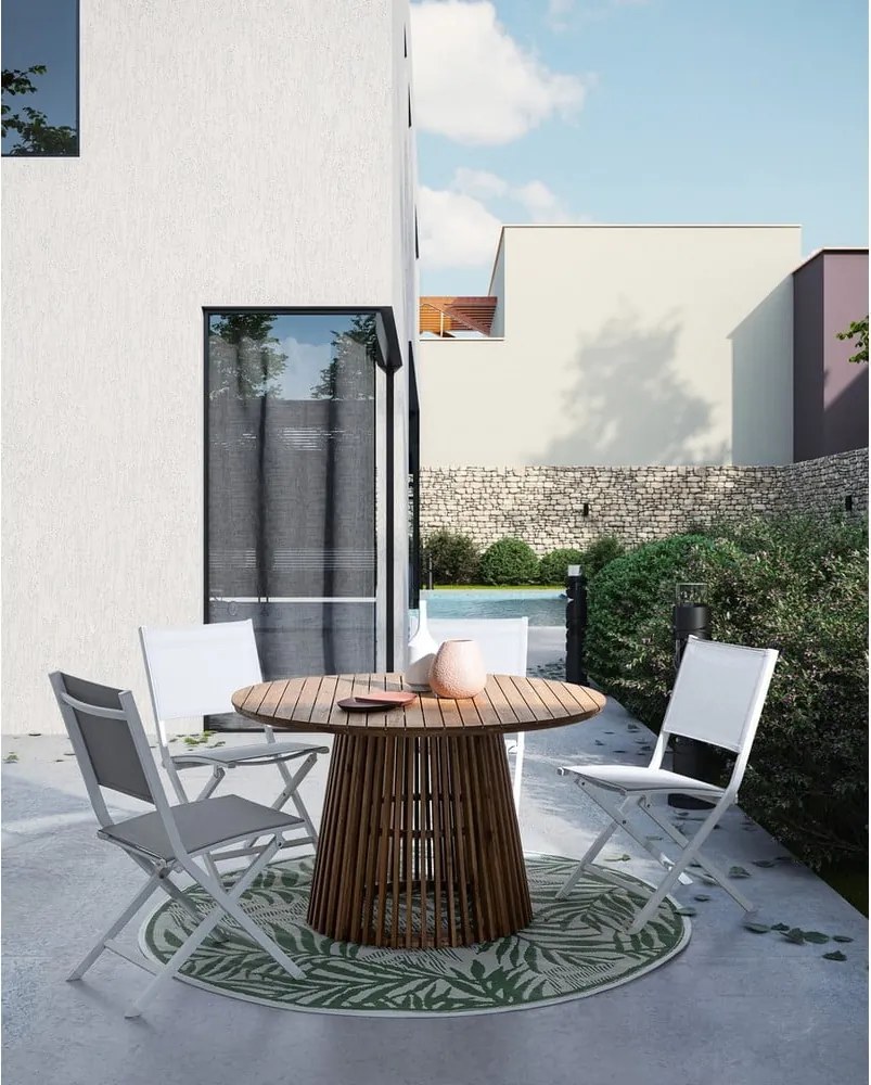 Sedia da esterno bianca in metallo Elin – Bizzotto