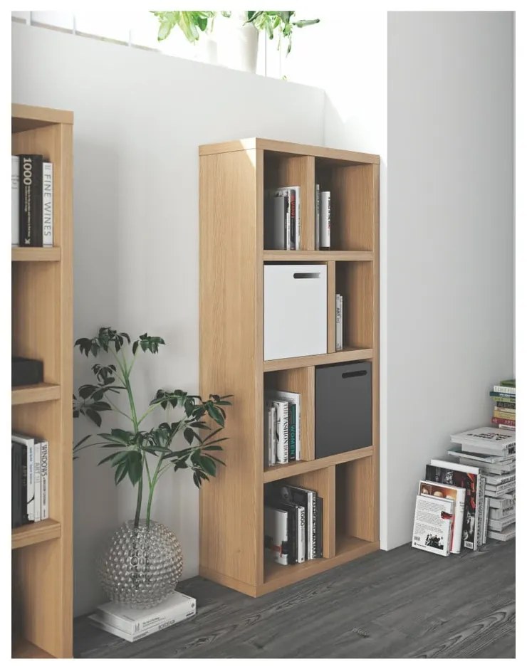 Libreria color legno effetto rovere 70x159 cm Berlin - TemaHome
