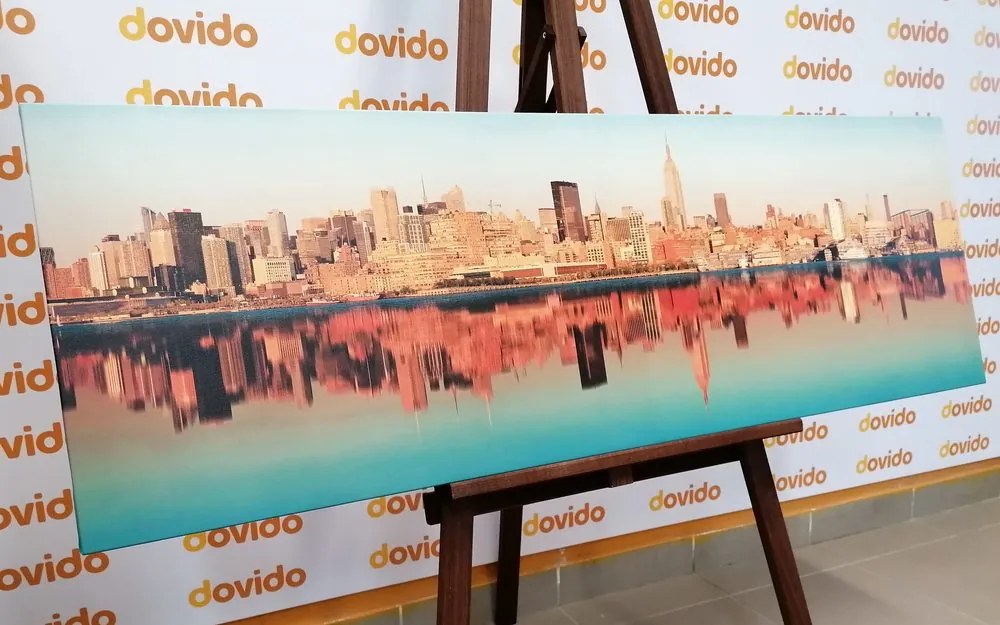 Stampa su tela – Incantevole New York riflesso nell'acqua
