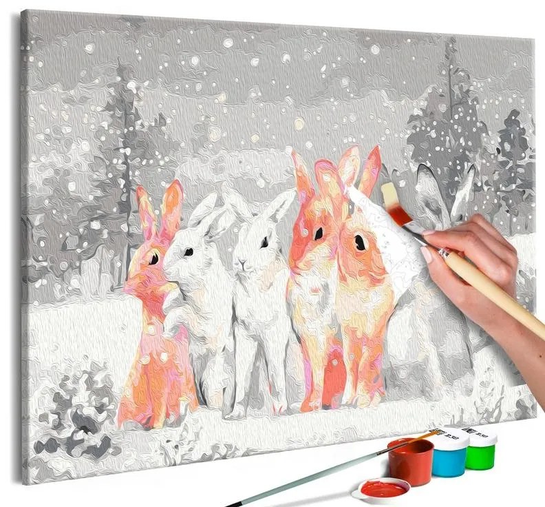 Quadro fai da te Winter Bunnies