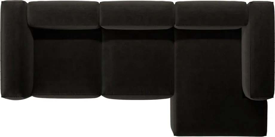 Divano angolare nero (con penisola a destra/con chaise lounge) Bergamo – Cosmopolitan Design