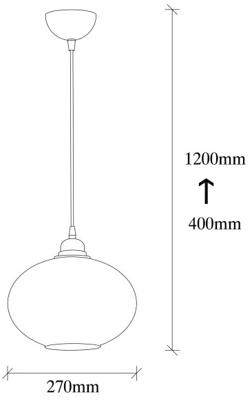 Lampadario su corda SMOKED 1xE27/40W/230V