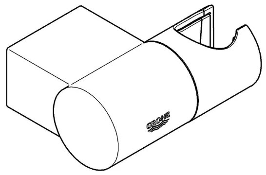 GROHE 27055000 - Supporto doccia a parete RAINSHOWER finitura cromo lucido