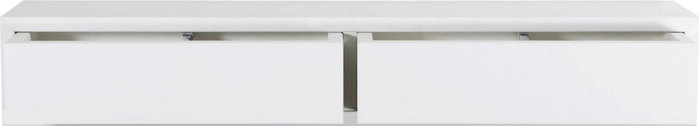 Mensola da Parete con 2 Cassetti 88,2x13,4x20 cm in Fibra di Legno Domino Bianco...
