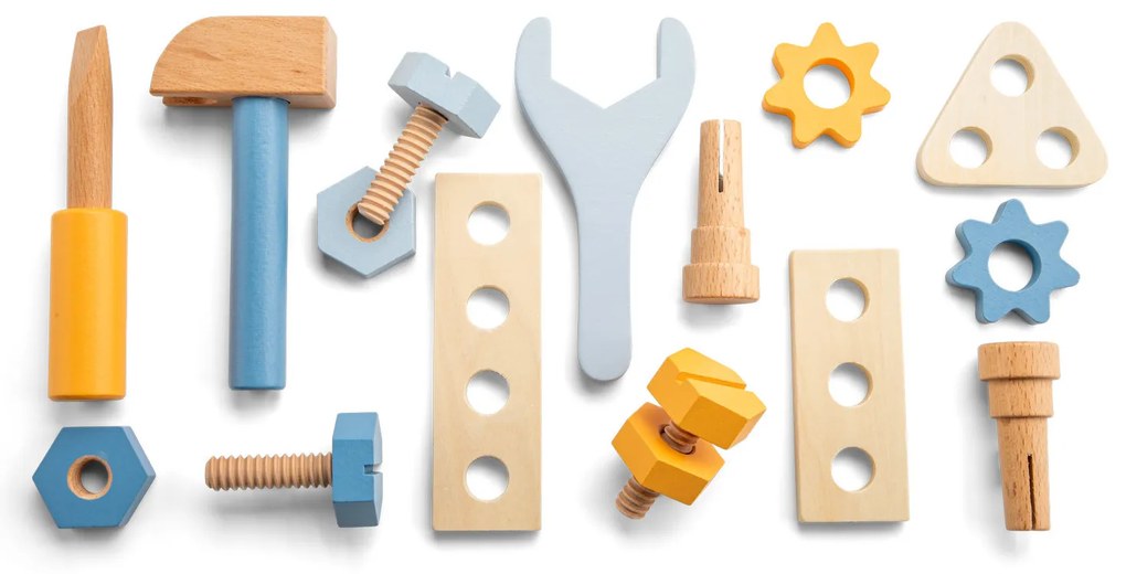 Set di attrezzi in legno