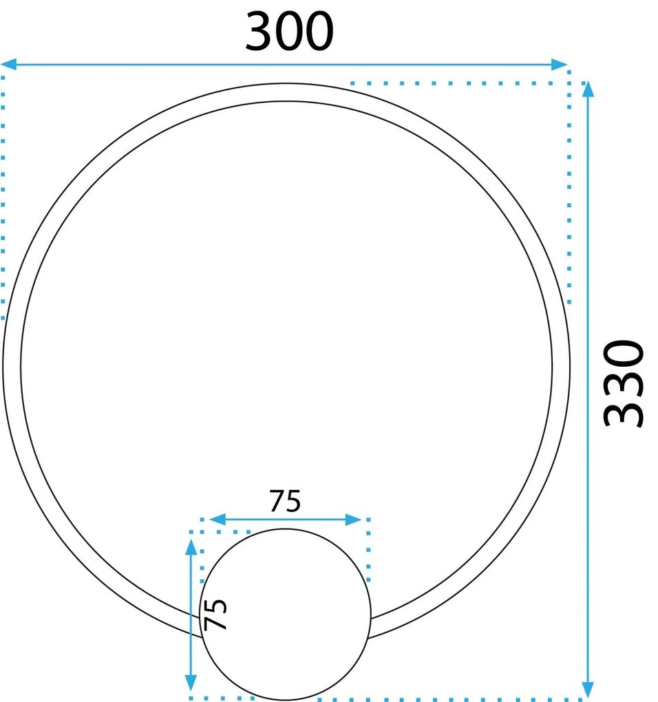 Lampada da parete LED APP1384-CW GOLD 30cm