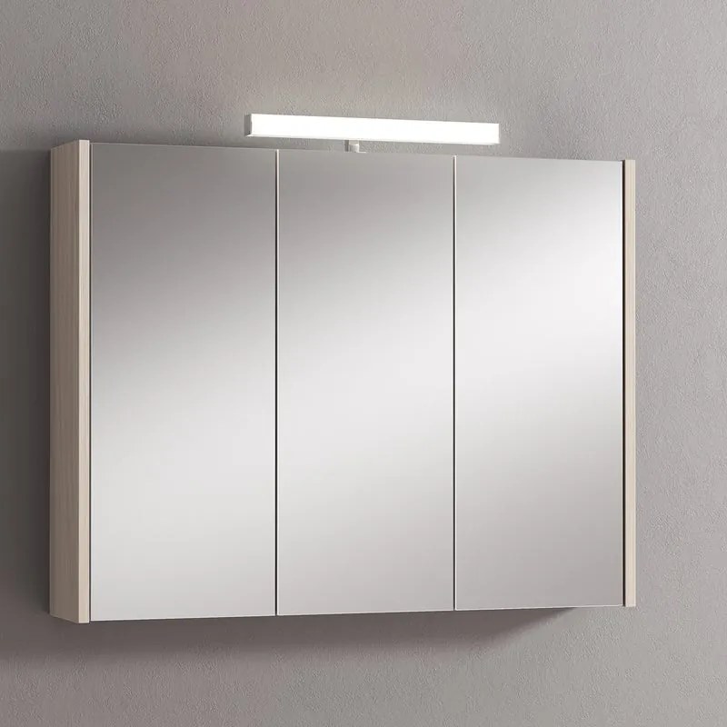 Pensile con luce Akira olmo rousseau L 90 x H 70 x P 15.5 cm