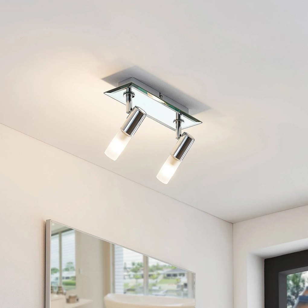 Lindby Applique da bagno Zela a 2 luci, cromata