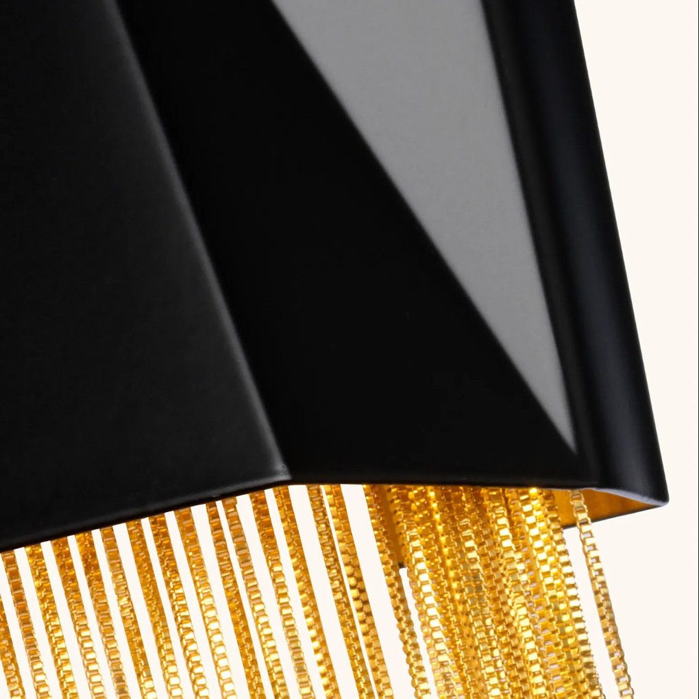 Applique Contemporanea Zuma Acciaio Nero Satinato Oro 3 Luci G9 3 Led