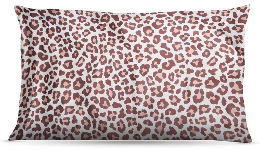 Federa in raso leopardata 50x80 cm