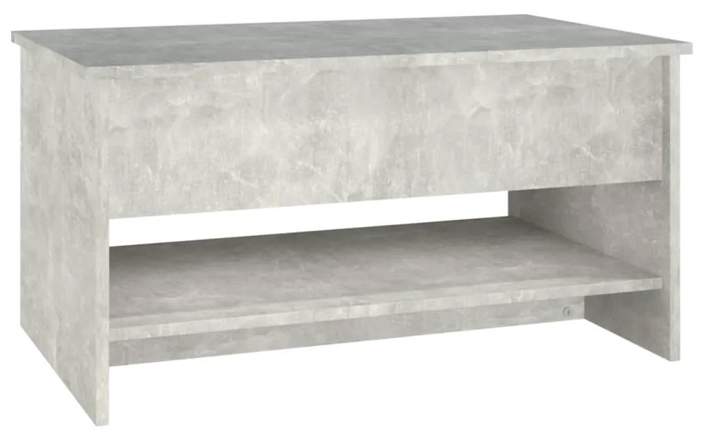 Tavolino da salotto grigio cemento 80x50x40cm legno multistrato