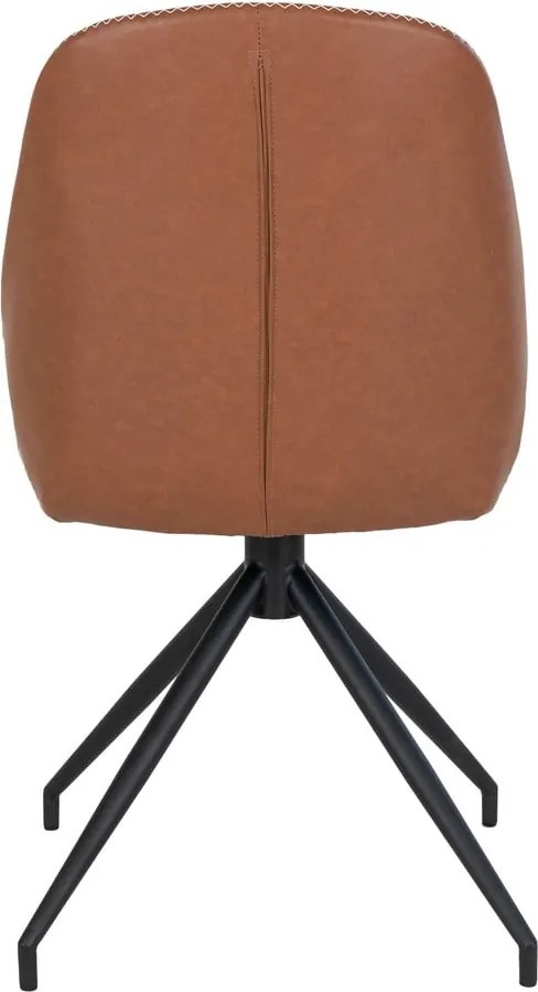 Sedie da pranzo marrone cognac in un set di 2 pezzi Monte - House Nordic