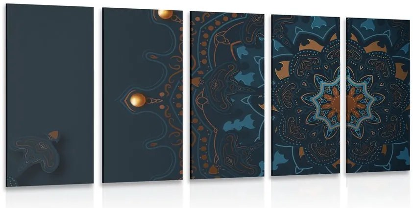 Quadri 5 pezzi – Mandala di lusso