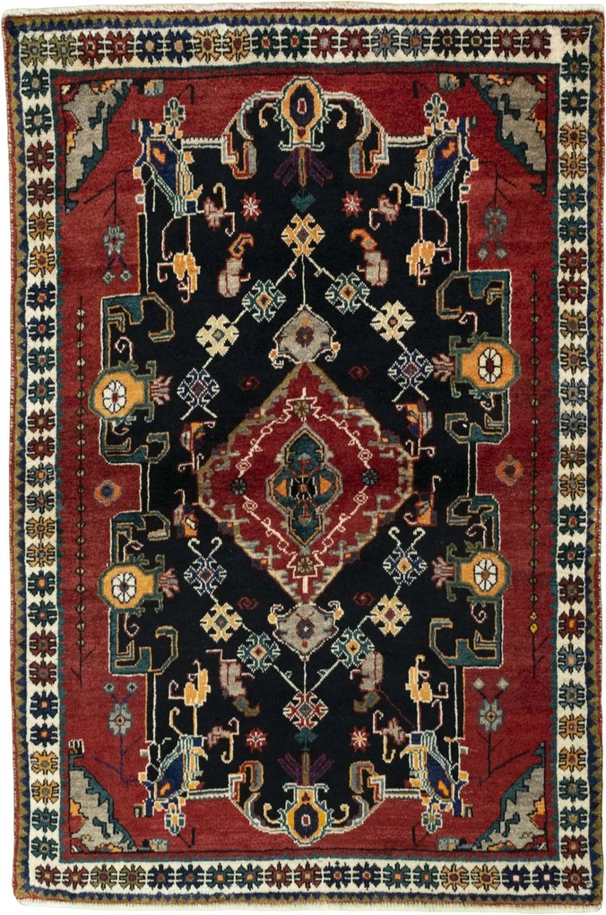 Gabbeh Tappeto 160 x 100 Blu (Iran) Annodato A Mano