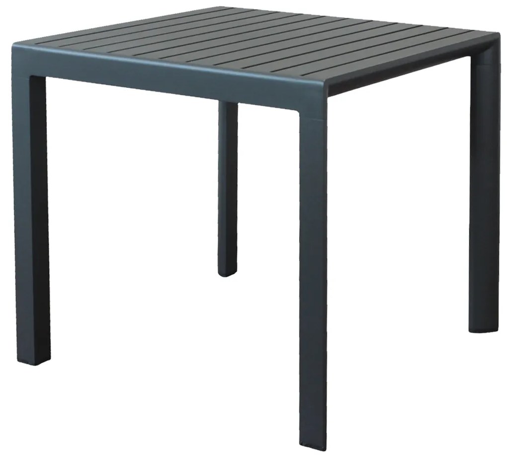 ALBEN - tavolo con struttura in alluminio 80 x 80