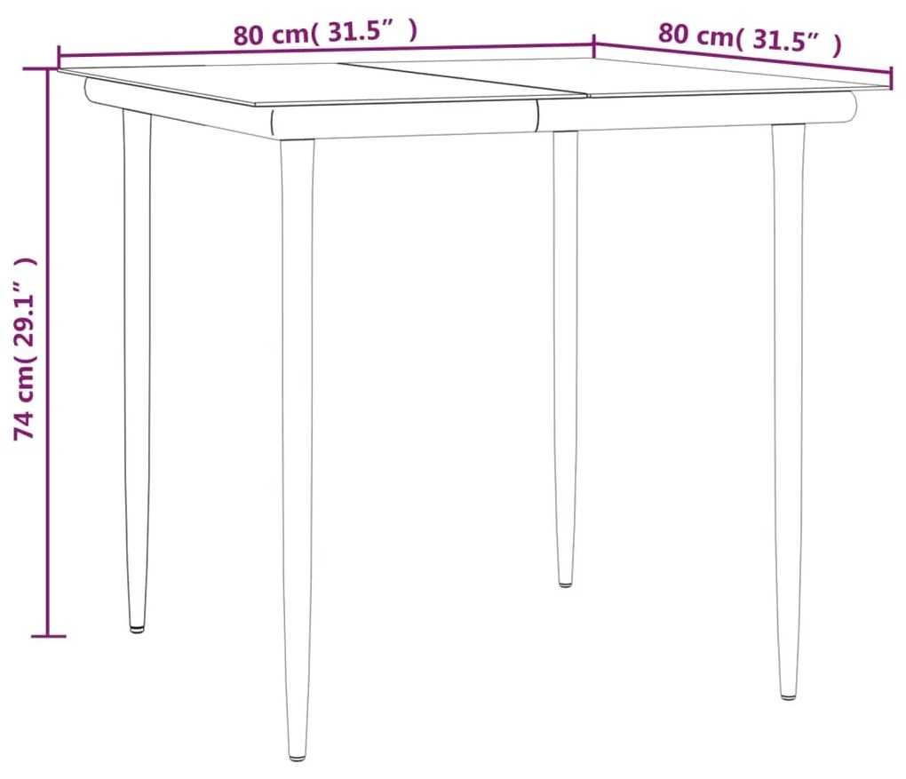 Set Salotto Giardino 3 pz con Cuscini Nero e Grigio Polyrattan