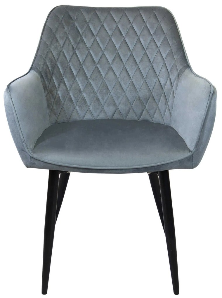 CARA - poltrona imbottita per sala da pranzo in velluto