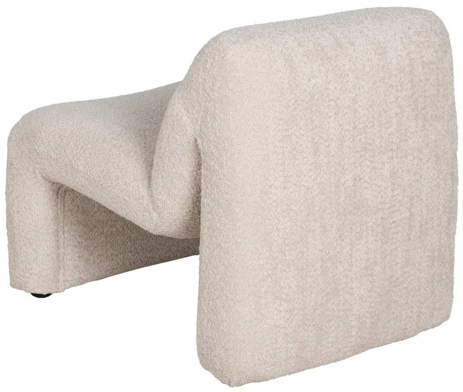Poltrona beige in tessuto bouclé - Ixia
