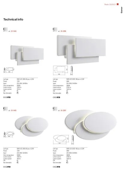 Redo 01-1445 - Applique da parete GAMER LED/12W/230V
