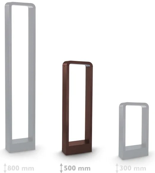 Brilagi - Lampada da esterno LED BARI LED/7W/230V 3000/4000/6000K marrone IP54 50 cm