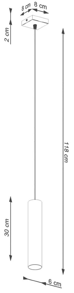 Lampadario color crema ø 8 cm Castro – Sollux