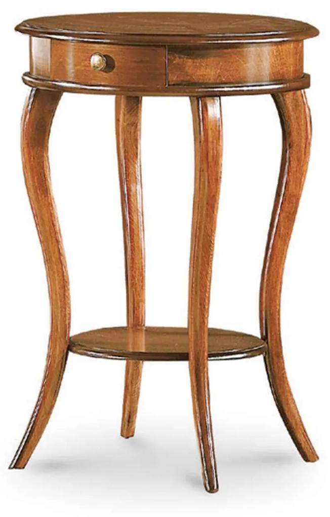 DONALD - tavolino in legno massello tondo cm Ø 50 X 74