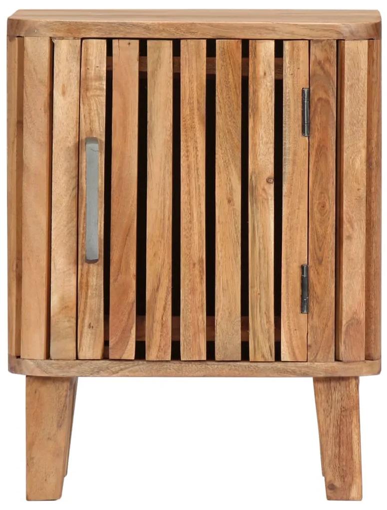 Comodino 40x30x50 cm in legno massello di acacia