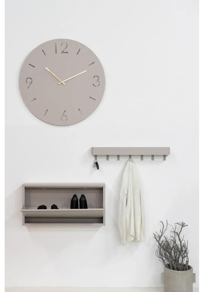 Scarpiera grigio tortora in metallo con ante ribaltabili 75x37,5x12,5 cm Billy – Spinder Design