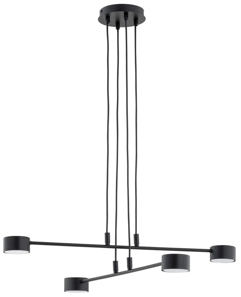 Lampadario a Sospensione in Acciaio GX53 MODUS 4 Nero 4xGX53