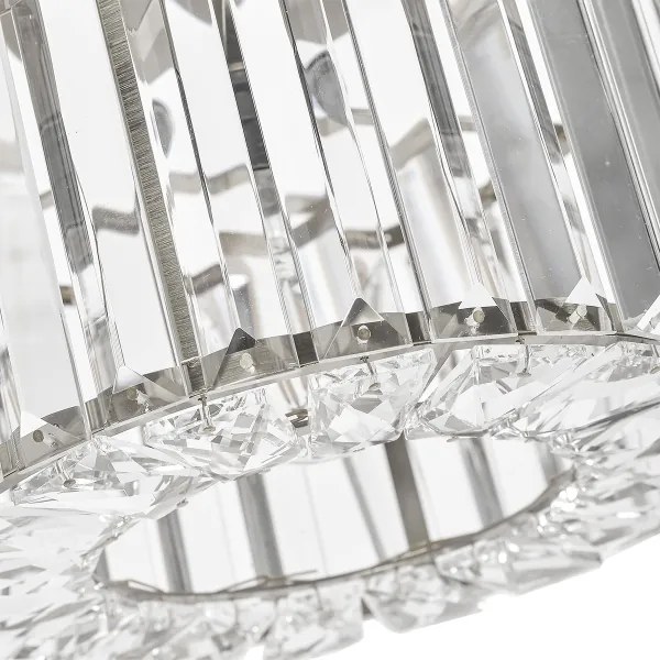 Plafoniera da soffitto VETRO, 1xE27/15W/230V, Ø 24,5 cm, cromo opaco