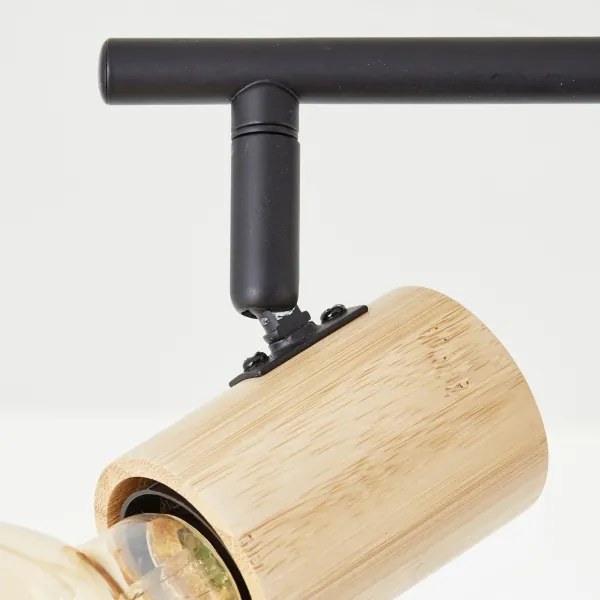 Brilliant - Lampada con 6 faretti KERRY 6xE27/40W/230V nero/bambù