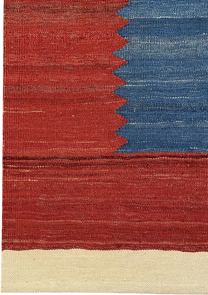 Kilim Tappeto 180x250 Rosso (Iran) Tessuto A Mano