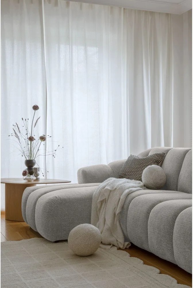 Divano angolare grigio chiaro (con penisola a sinistra/con chaise lounge) Shell – Miuform